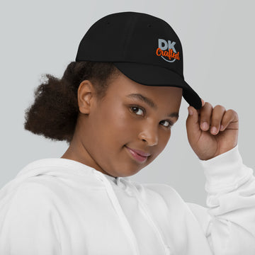Youth baseball cap, Black, right side view