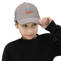 Youth baseball cap, Grey, front view