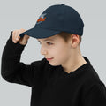 Youth baseball cap, Navy, left side view