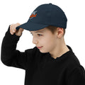Youth baseball cap, Navy, left side view