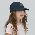 Youth baseball cap, Navy, right side view