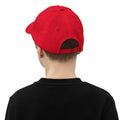 Youth baseball cap, Red, back view