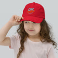 Youth baseball cap, Red, front view