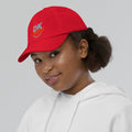 Youth baseball cap, Red, left side view