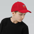 Youth baseball cap, Red, right side view