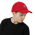Youth baseball cap, Red, right side view
