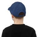 Youth baseball cap, Royal, back view
