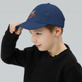 Youth baseball cap, Royal, left side view
