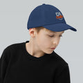 Youth baseball cap, Royal, right side view