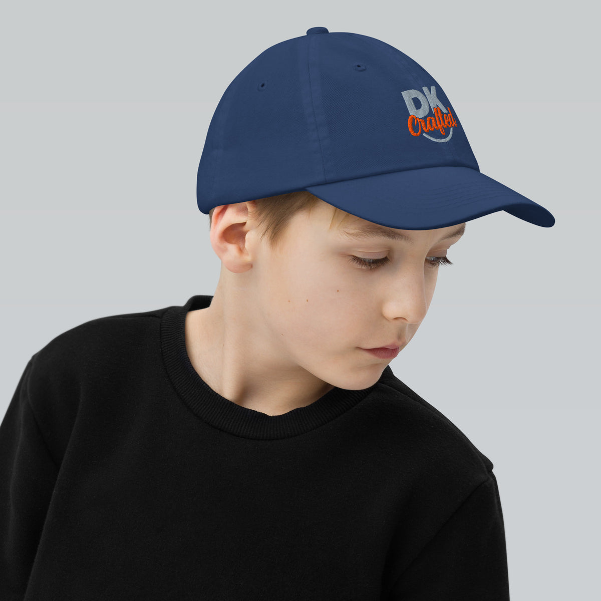 Youth baseball cap, Royal, right side view