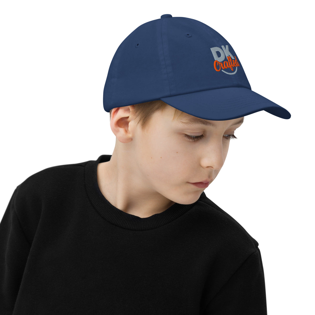 Youth baseball cap, Royal, right side view