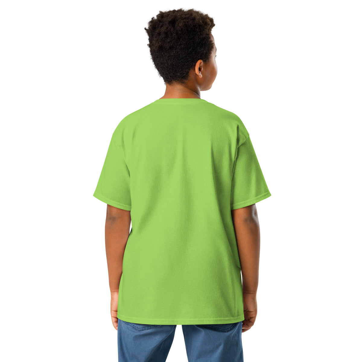 Youth classic tee, Lime, back view
