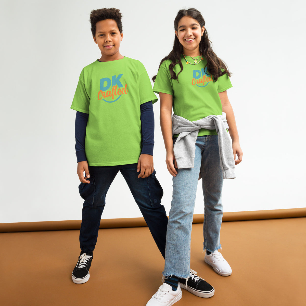 Youth classic tee, Lime, front view