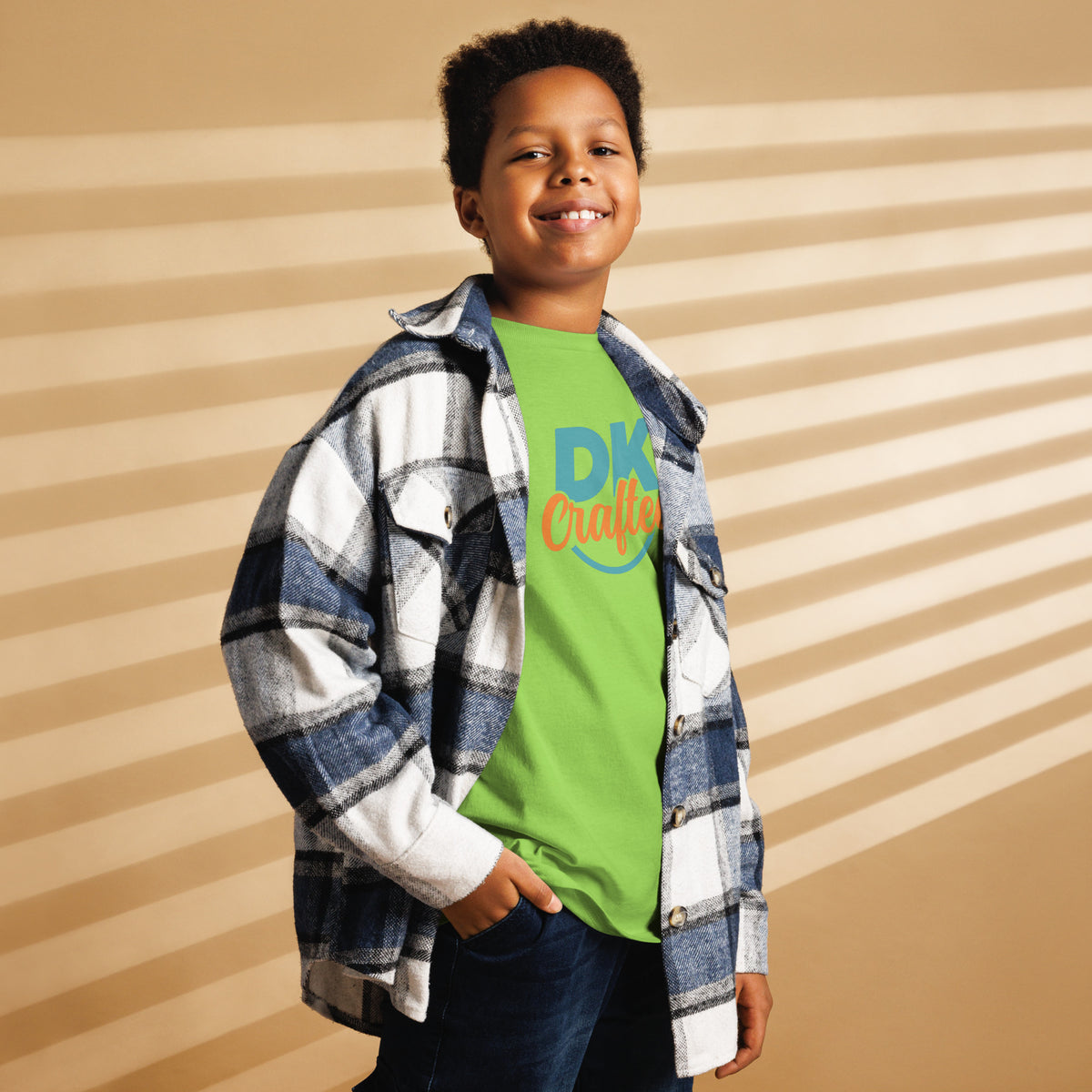 Youth classic tee, Lime, right-front view