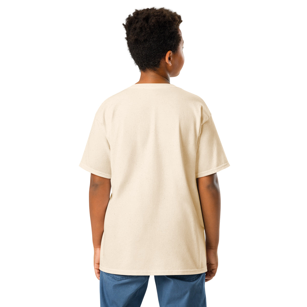 Youth classic tee, Natural, back view