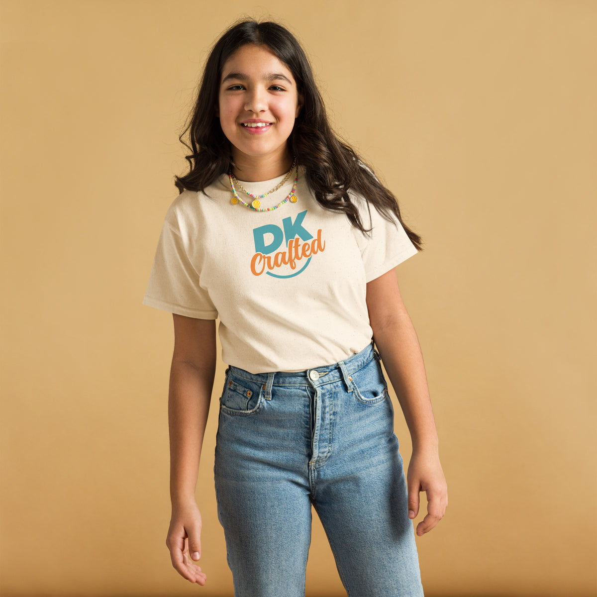 Youth classic tee, Natural, front view
