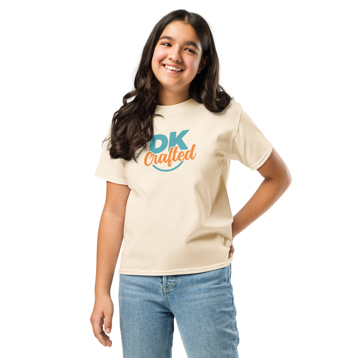 Youth classic tee, Natural, front view