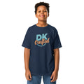 Youth classic tee, Navy, front view
