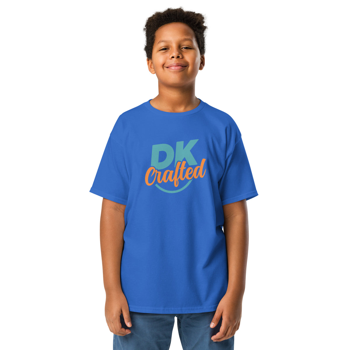 Youth classic tee, Royal, front view