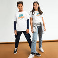 Youth classic tee, White, front view