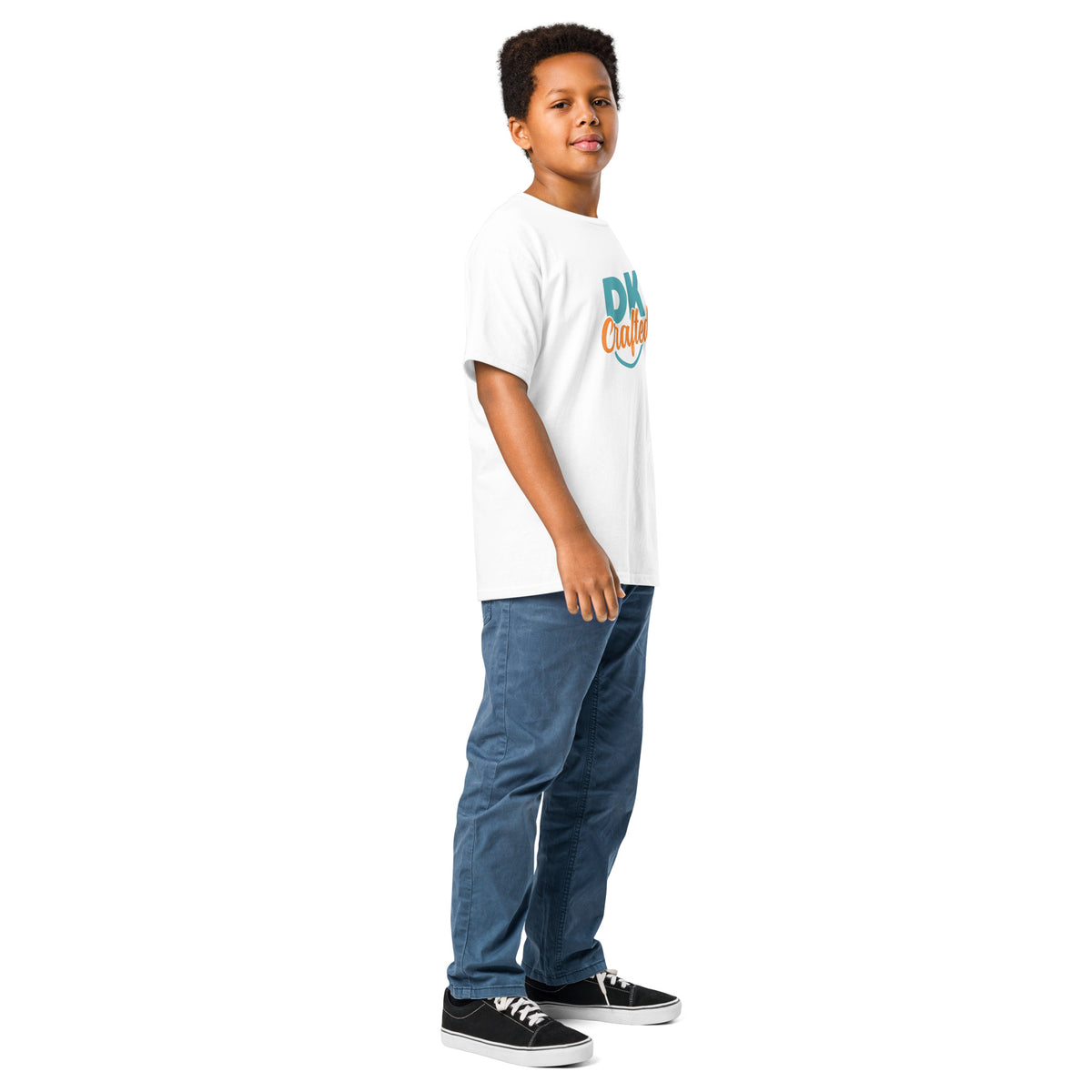 Youth classic tee, White, right-front view