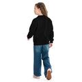 Youth crewneck sweatshirt, Black, back view