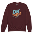 Youth crewneck sweatshirt, Maroon, front view