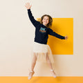 Youth crewneck sweatshirt, Navy, front view