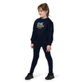 Youth crewneck sweatshirt, Navy, front view