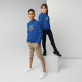 Youth crewneck sweatshirt, Royal, front view
