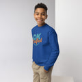Youth crewneck sweatshirt, Royal, left-front view