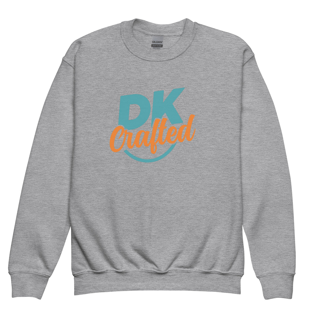 Youth crewneck sweatshirt, Sport Grey, front view