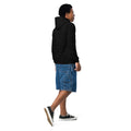 Youth heavy blend hoodie, Black, back view
