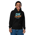 Youth heavy blend hoodie, Black, front view