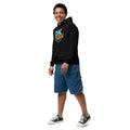 Youth heavy blend hoodie, Black, left-front view