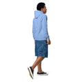 Youth heavy blend hoodie, Carolina Blue, back view