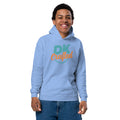 Youth heavy blend hoodie, Carolina Blue, front view