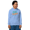 Youth heavy blend hoodie, Carolina Blue, front view