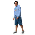 Youth heavy blend hoodie, Carolina Blue, left-front view
