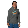 Youth heavy blend hoodie, Dark Heather, front view