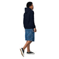 Youth heavy blend hoodie, Navy, back view