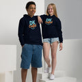 Youth heavy blend hoodie, Navy, front view