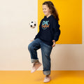 Youth heavy blend hoodie, Navy, front view