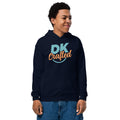 Youth heavy blend hoodie, Navy, front view