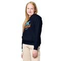 Youth heavy blend hoodie, Navy, left-front view