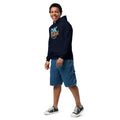 Youth heavy blend hoodie, Navy, left-front view