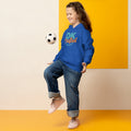 Youth heavy blend hoodie, Royal, front view
