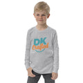 Youth long sleeve tee, Athletic Heather, front view