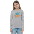 Youth long sleeve tee, Athletic Heather, front view