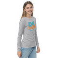 Youth long sleeve tee, Athletic Heather, right-front view